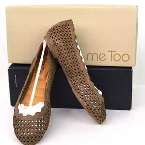 NWT ME TOO  "CARLEE14" BROWN  PERFORATED BALLET  FLATS SIZE 5.5